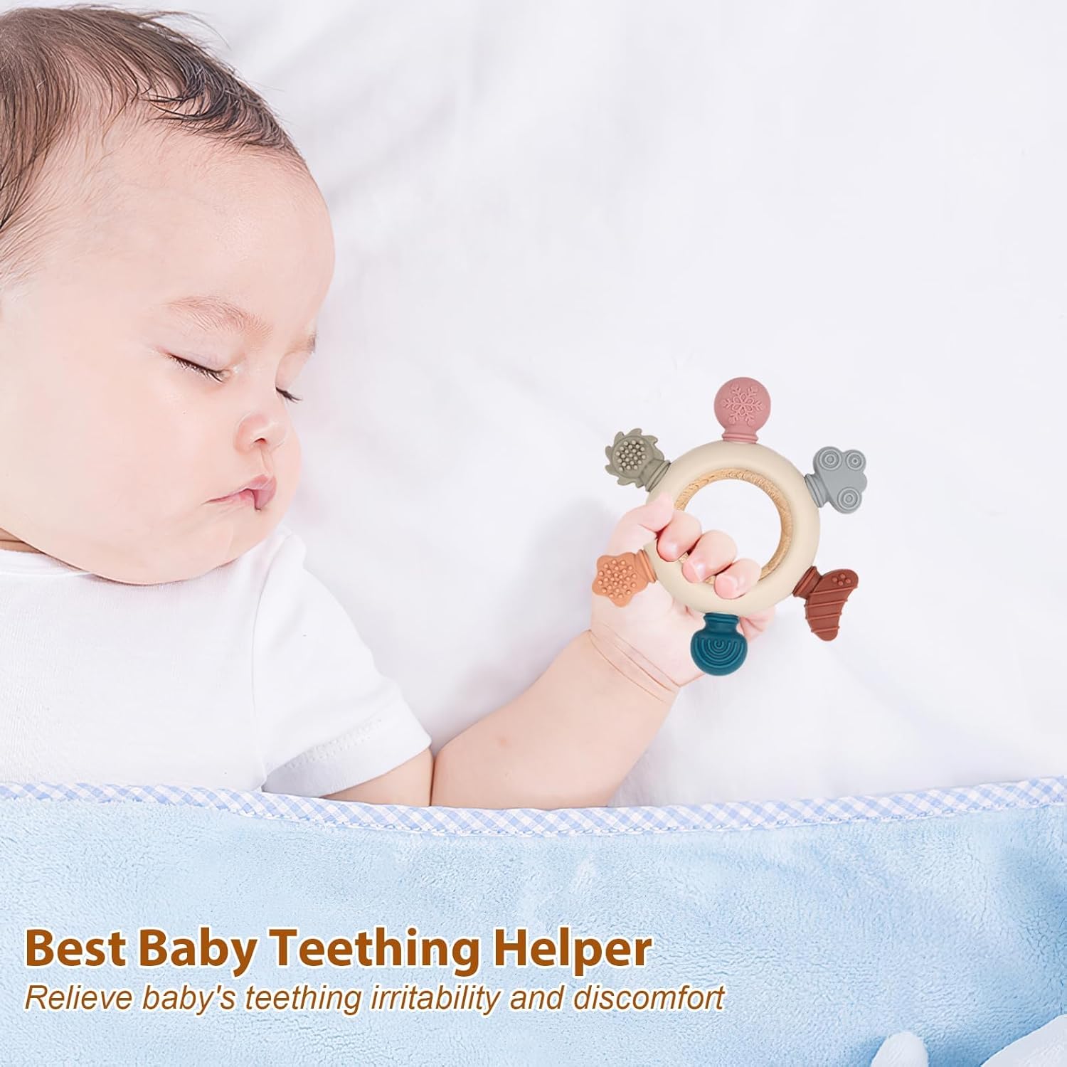 Thumbnail 4 de Silicone Teething Ring Toys 2-pack for Babies