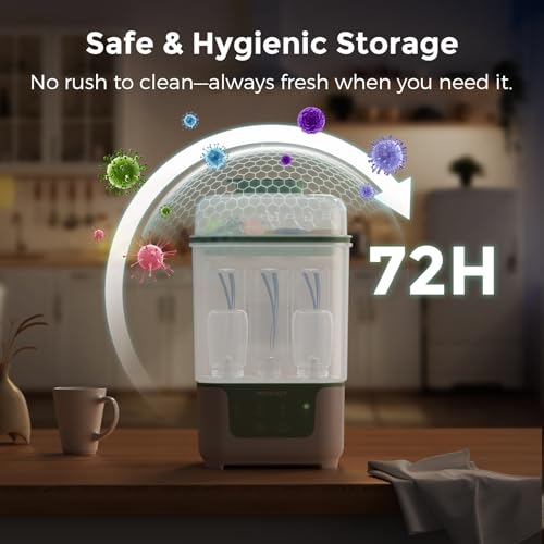 Detalle 2 de Momcozy Bottle Sterilizer and Dryer 6‑Bottle