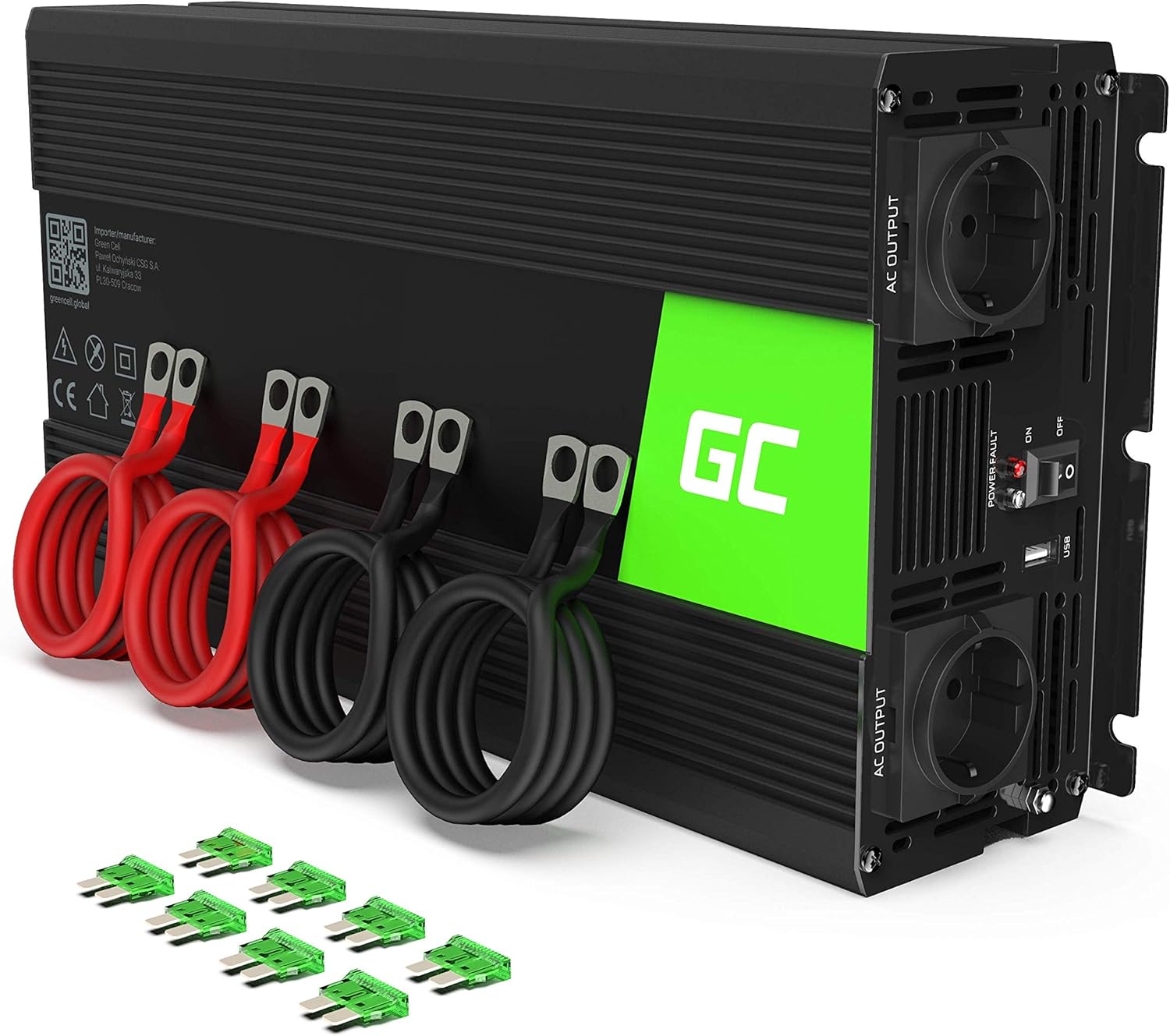 Thumbnail 1 de Green Cell 1000W/2000W Inversor 12V–220V