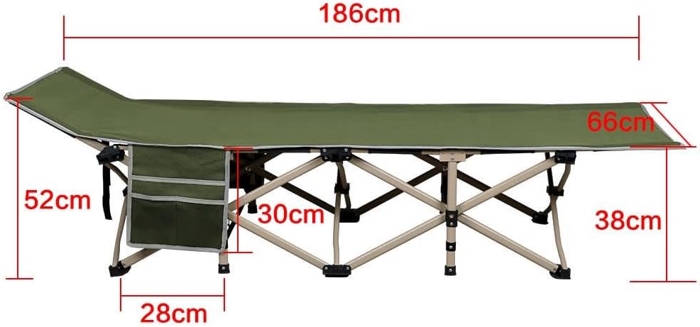 Detalle de Yaheetech Brandina Lettino da Campeggio Pieghevole Militare Richiudibile – 186 x 66 x 52 cm