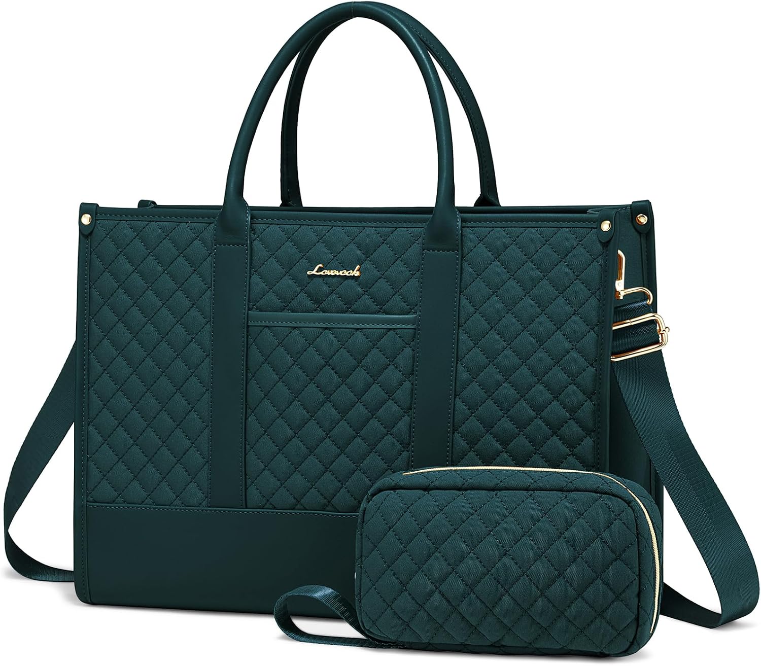 Detalle de LOVEVOOK Laptoptasche Damen 17 Zoll – Große, wasserdichte Arbeitstasche mit viel Stauraum