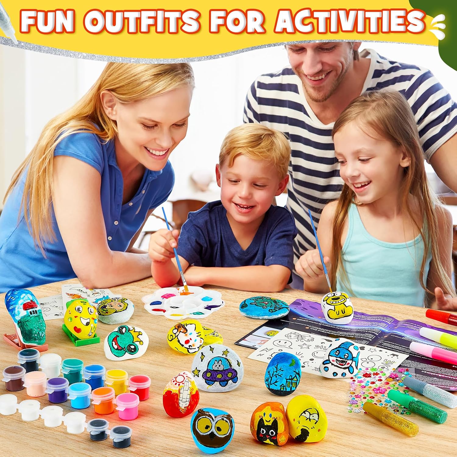 Thumbnail 6 de UPDOKIT Steine Bemalen Set – Kreatives Bastelset für Kinder ab 3 bis 12 Jahre