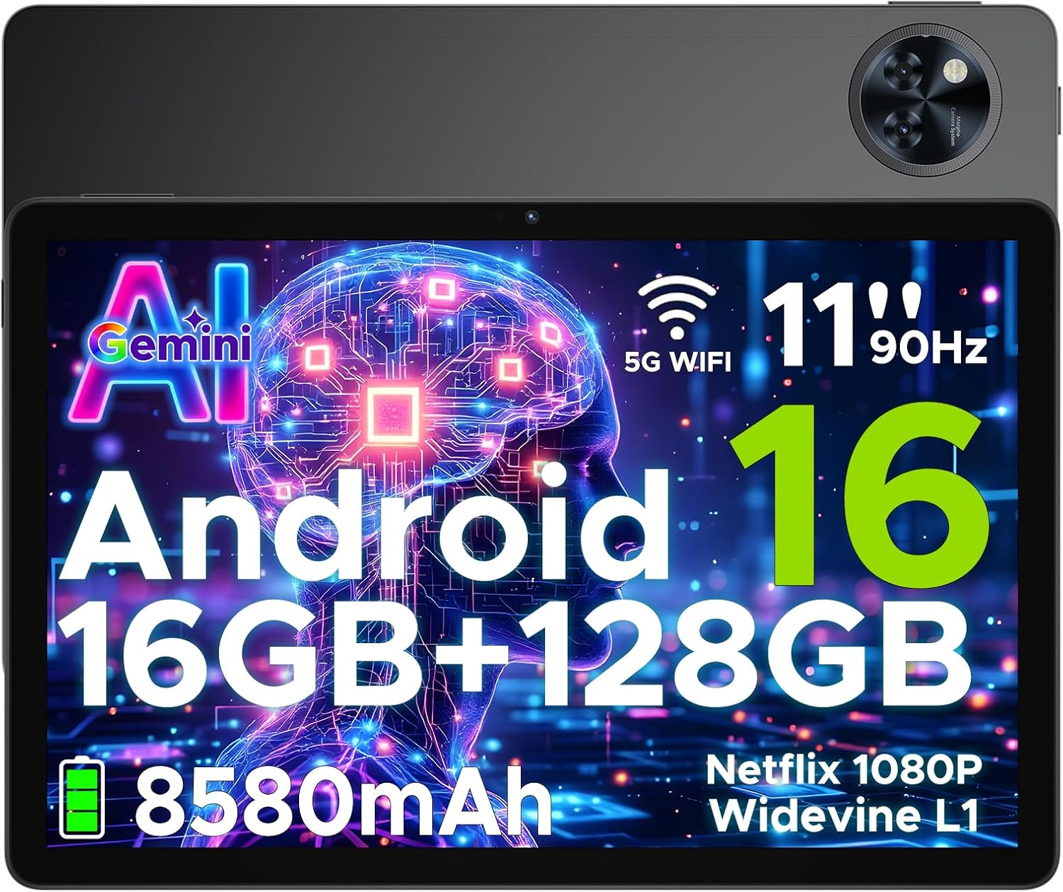 U11 Android 16 Tablet 11" Gemini AI – potenza, autonomia e intrattenimento in un corpo metallico sottile