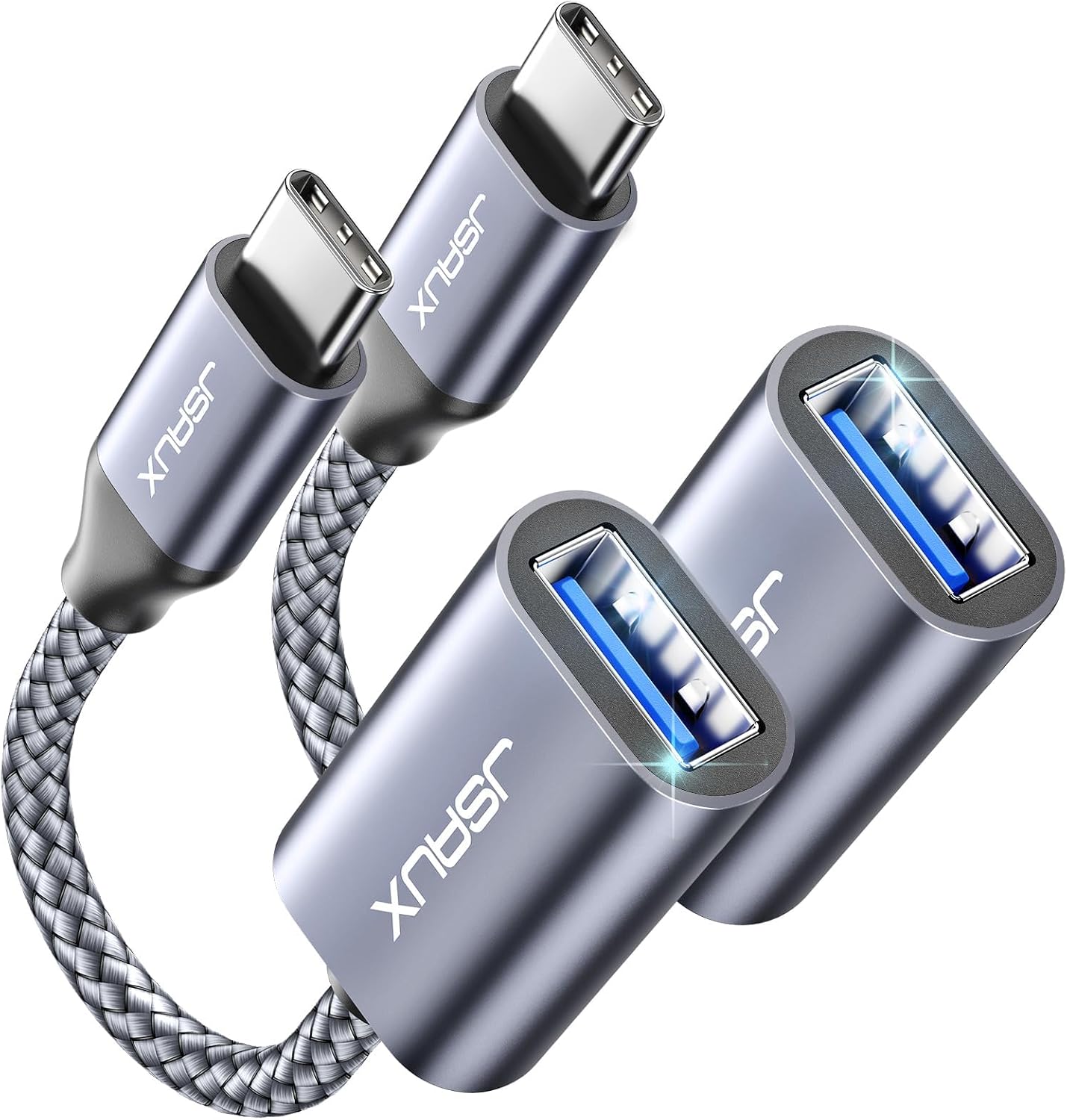 Detalle de JSAUX USB C to USB 3.0 Adapter 2-pack for phones & laptops
