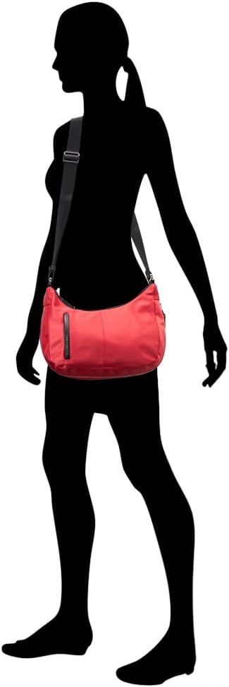 Detalle de Mandarina Duck Hunter Hobo, Hunter : sac bandoulière sport chic en nylon brillant