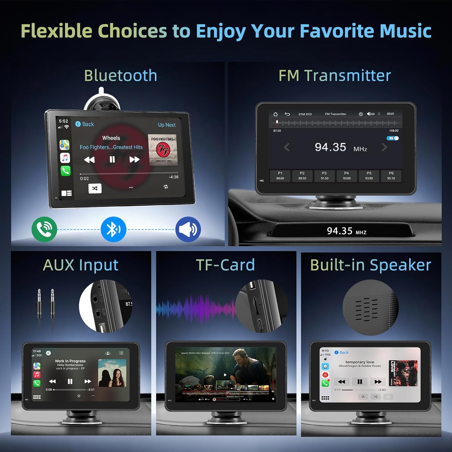 Thumbnail 3 de Senza Fili Autoradio Wireless CarPlay & Android Auto 7'' – XVDXVC