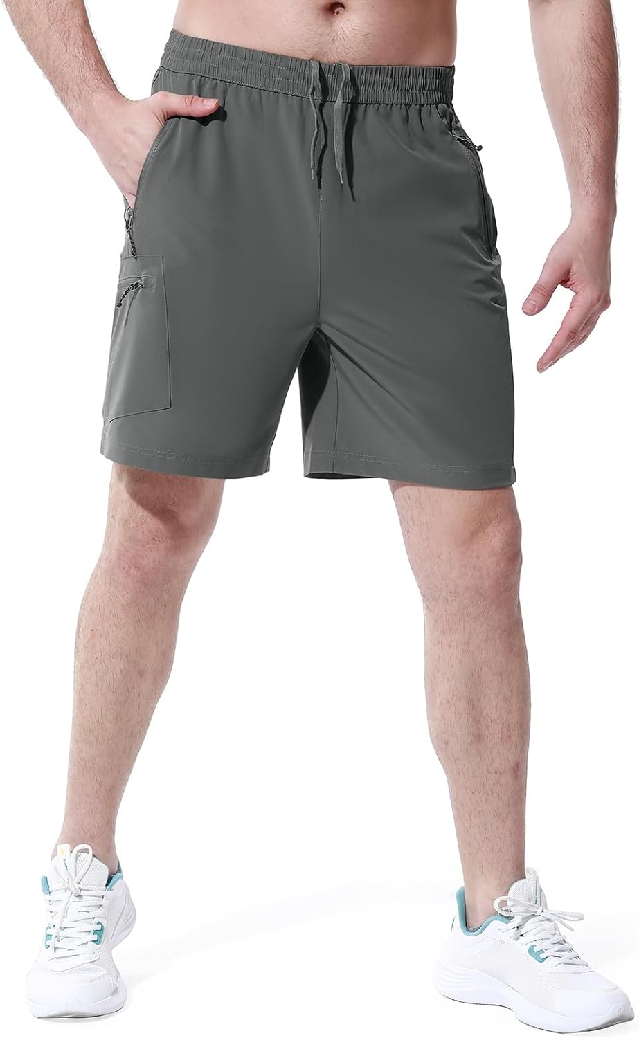 Thumbnail 1 de Rdruko Kurze Hosen Herren – Sport Shorts Stretch mit 4 Reißverschlusstaschen