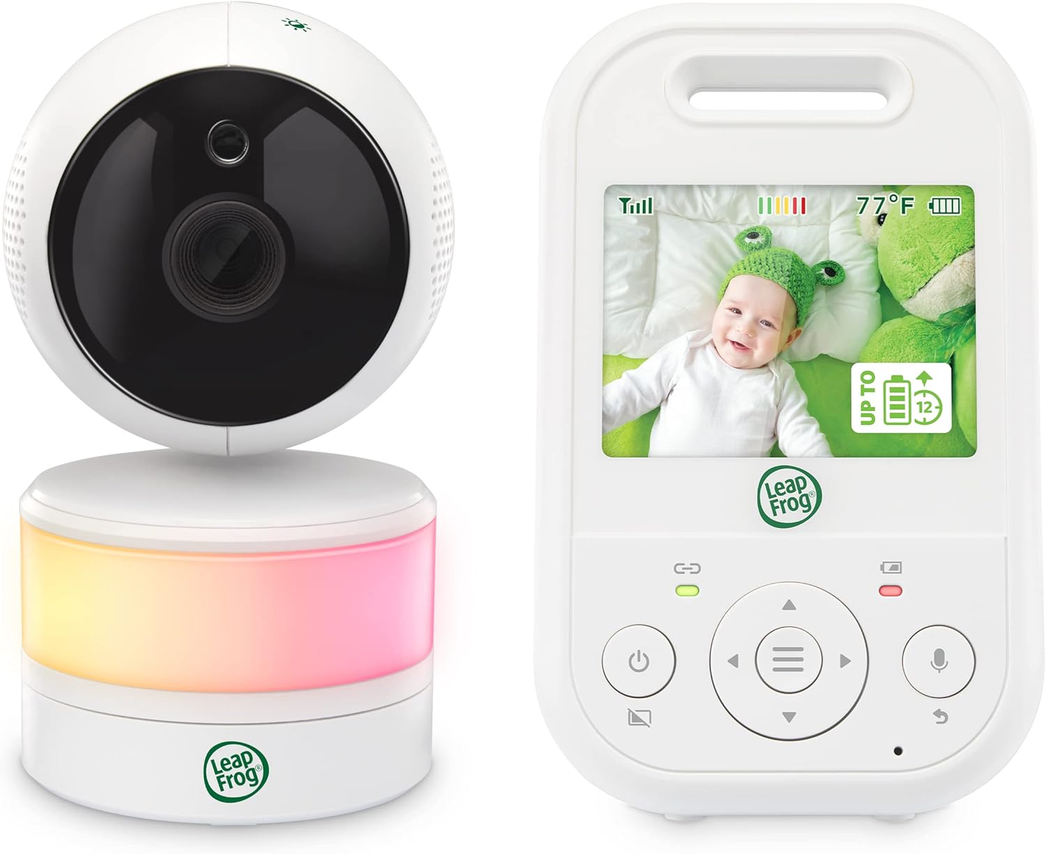Detalle de LeapFrog LF2513 Video Baby Monitor No WiFi – 2,8 Zoll IPS LCD, Pan & Tilt, Nachtsicht, 300 m Reichweite