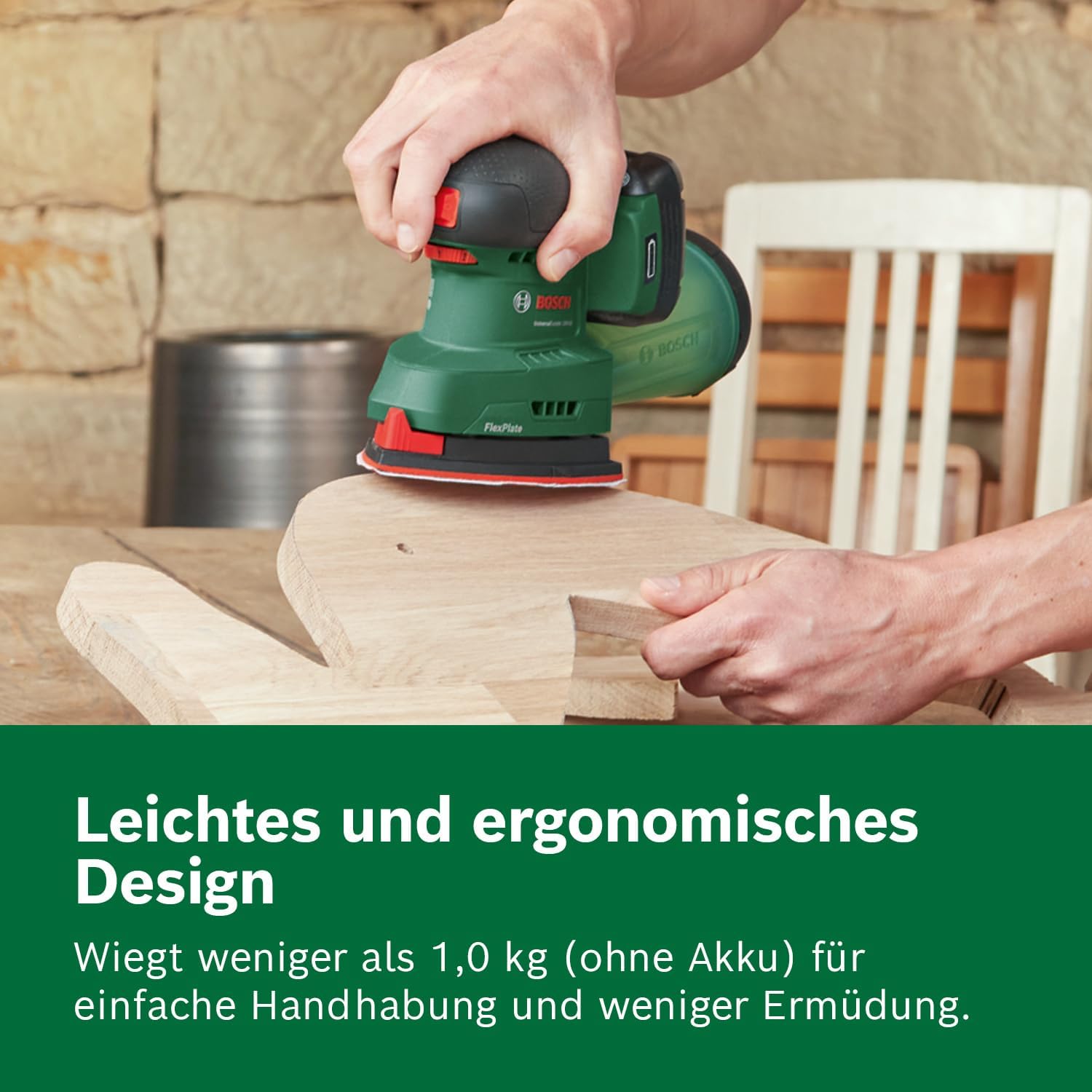 Thumbnail 4 de Bosch Akku-Schleifer UniversalSander 18V-10 (18-Volt-System, ohne Akku) – für DIY-Holzbearbeitung