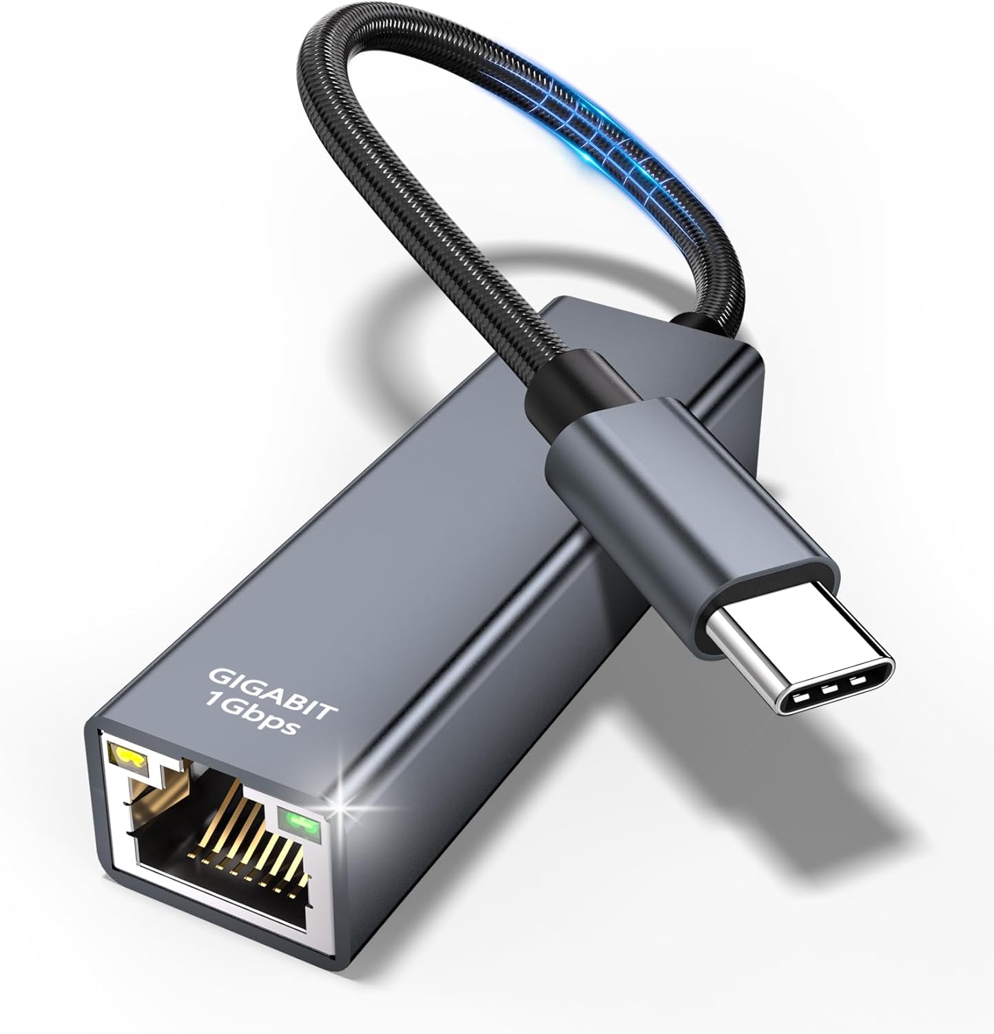 Detalle de USB C Ethernet Adapter Thunderbolt RJ45 1 Gbit