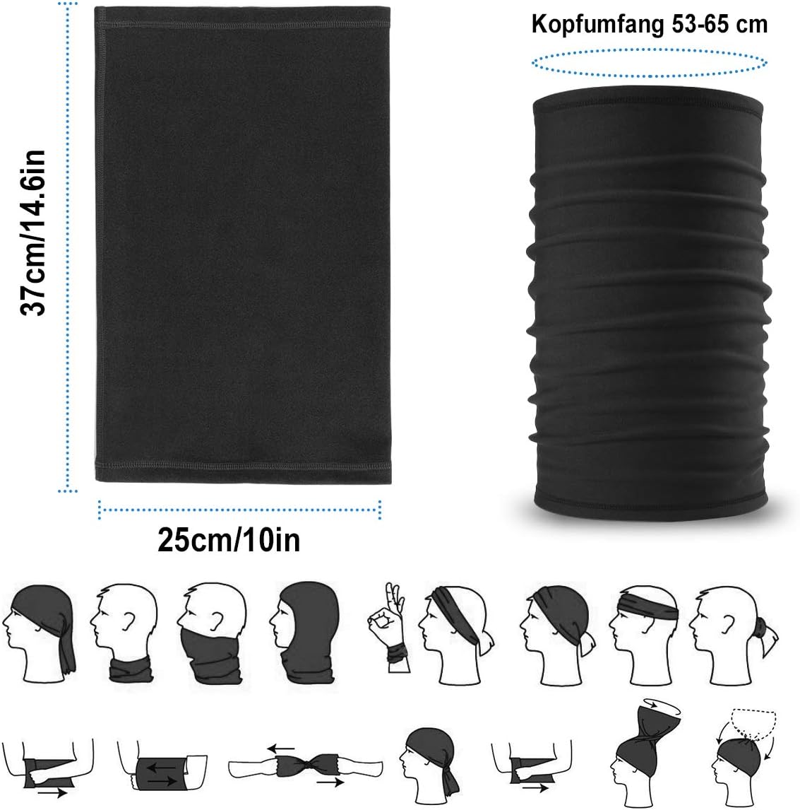 Thumbnail 5 de HASAGEI Winddichter Fleece-Schlauchschal für Outdoor