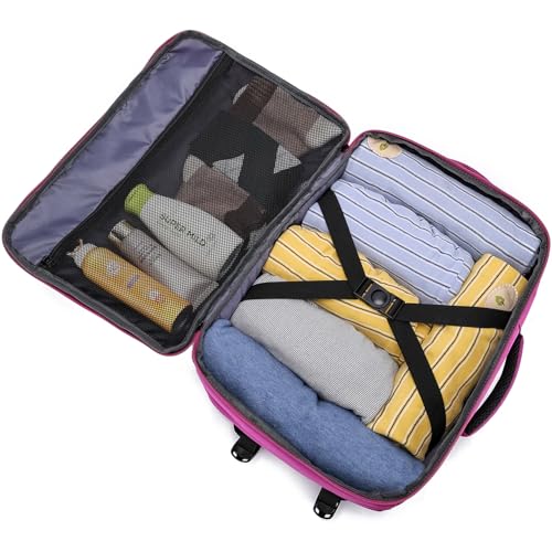 Detalle de ENZOSUM Mochila de Cabina 24L 40x30x20 violeta para Ryanair, Vueling y más