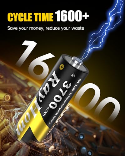 Thumbnail 3 de RayHom 12 Pack Rechargeable AA Lithium Batteries with Charger for Blink Camera