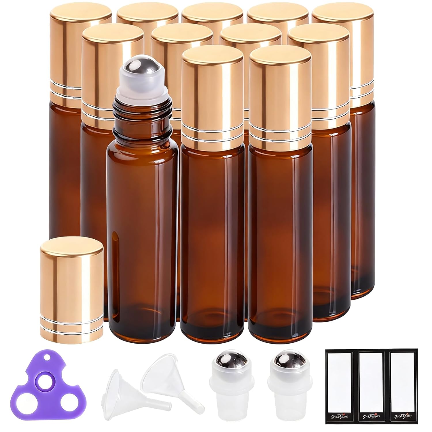Detalle de PrettyCare 10 ml Roller Bottles 12-Pack