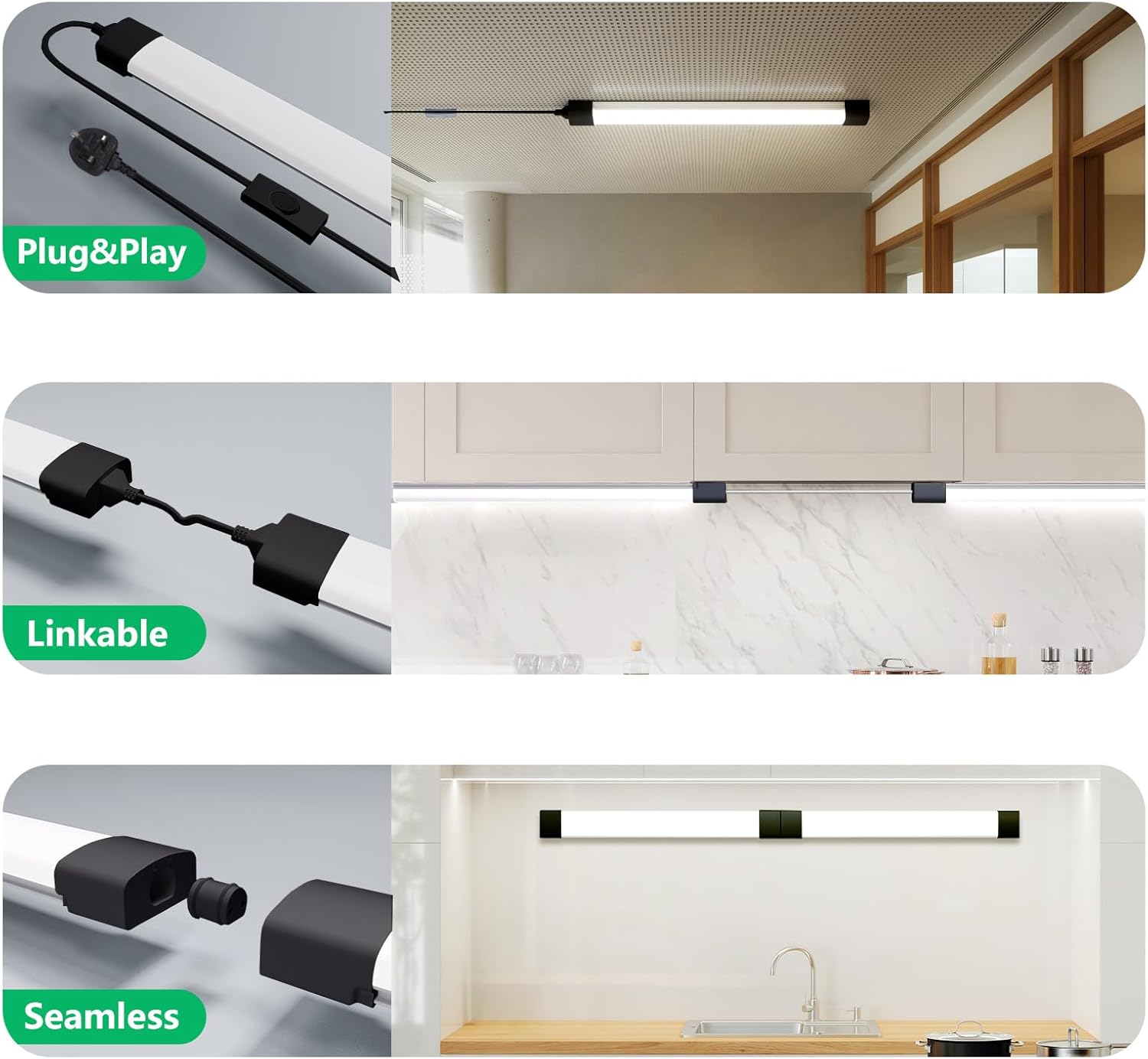 Thumbnail 2 de Amdelne 6000K 4FT LED batten light 36W