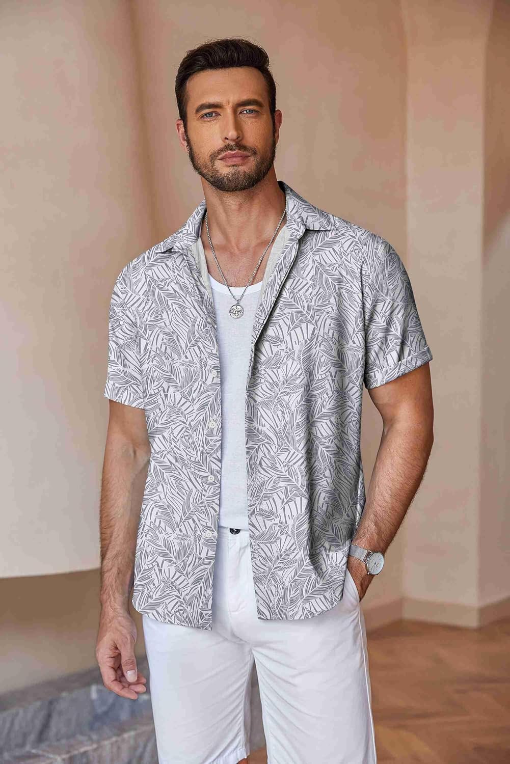 Thumbnail 3 de COOFANDY Short-Sleeve Linen Shirt for Men