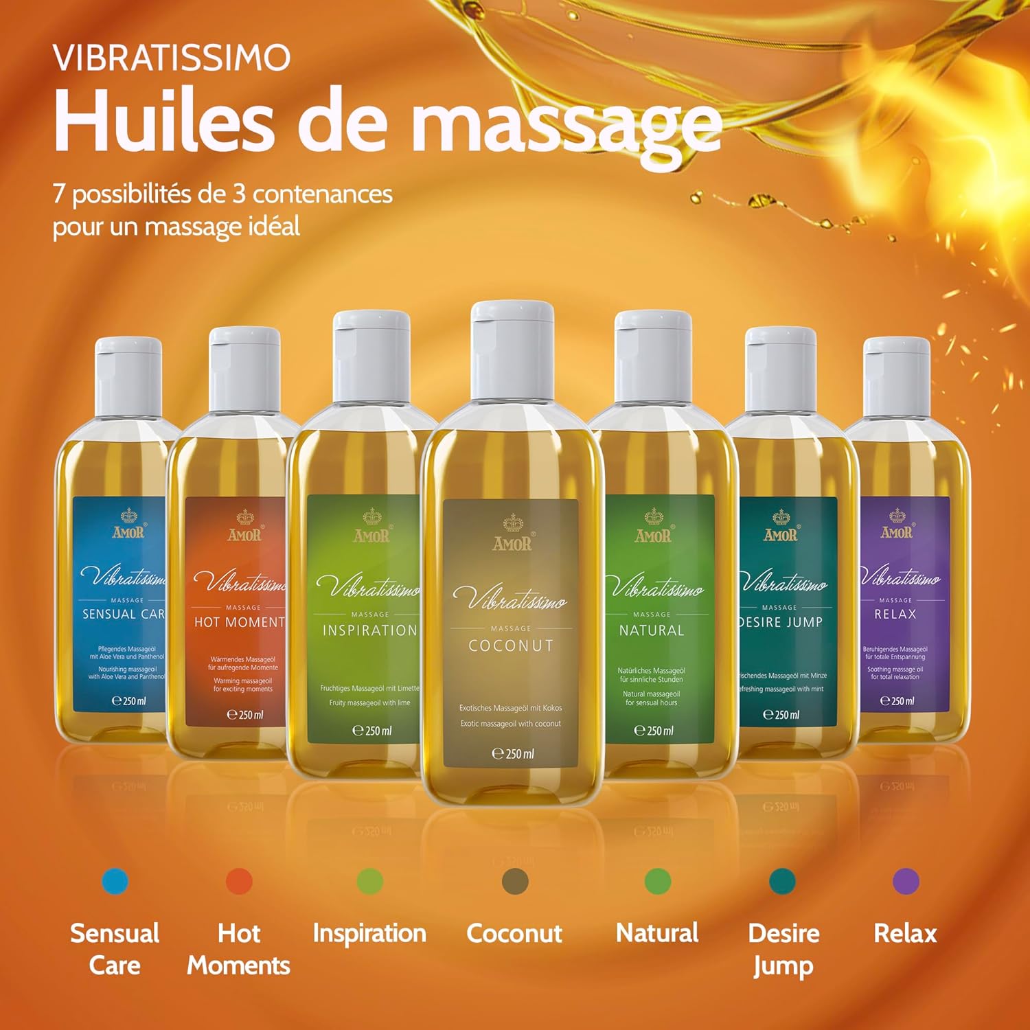 Thumbnail 5 de Vibratissimo Hot Moments 250 ml, huile de massage