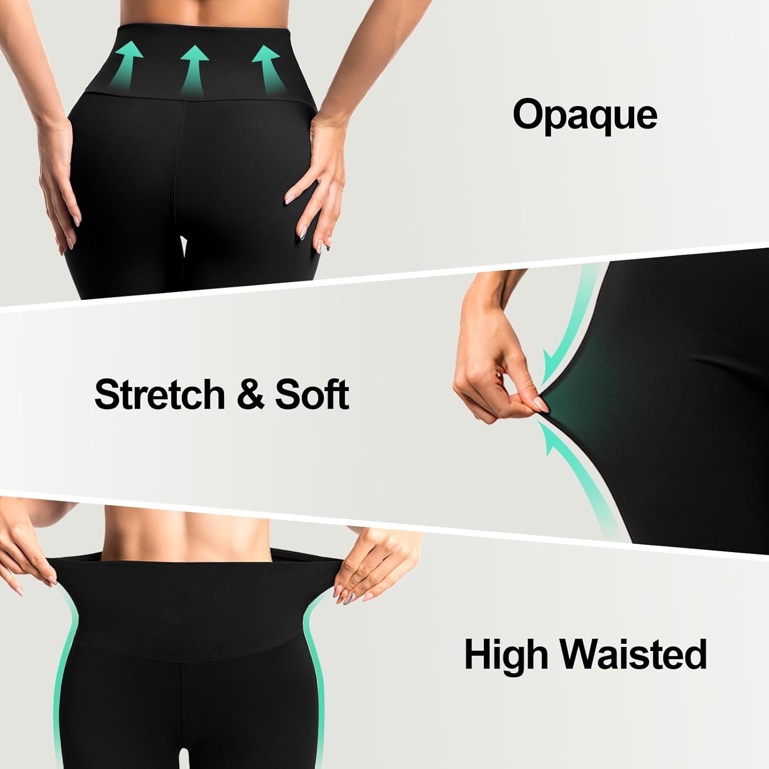 Thumbnail 3 de Sanpetix Women’s 3/4 Leggings with Pockets (2-Pack) – High-Waisted Capri Gym & Yoga Trousers