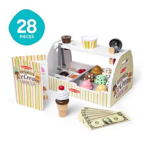 Thumbnail 2 de Melissa & Doug Wooden Scoop & Serve Ice Cream Counter: A Classic Pretend Play Store