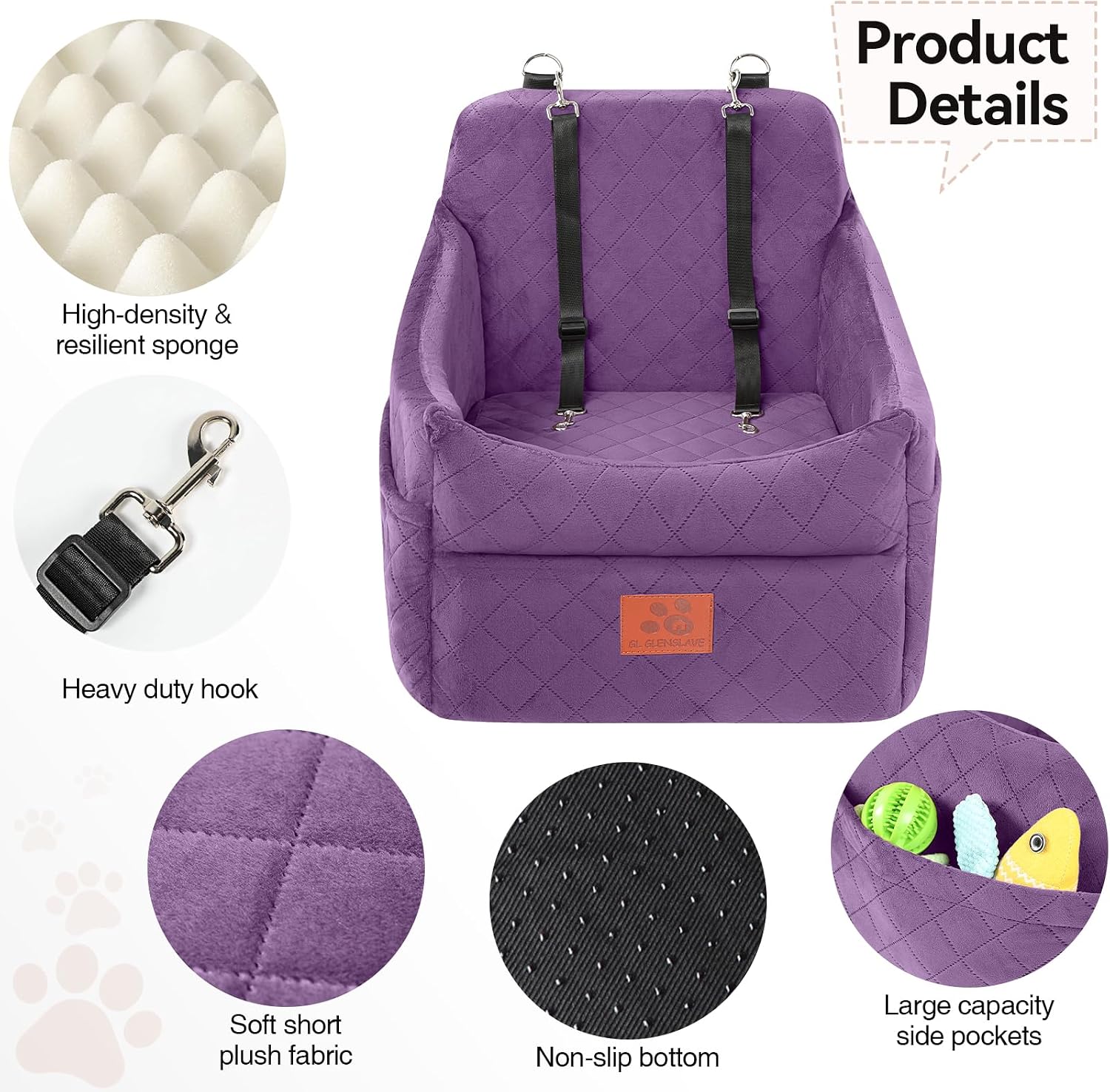 Detalle 2 de GL GLENSLAVE dog booster seat for up to 35lbs