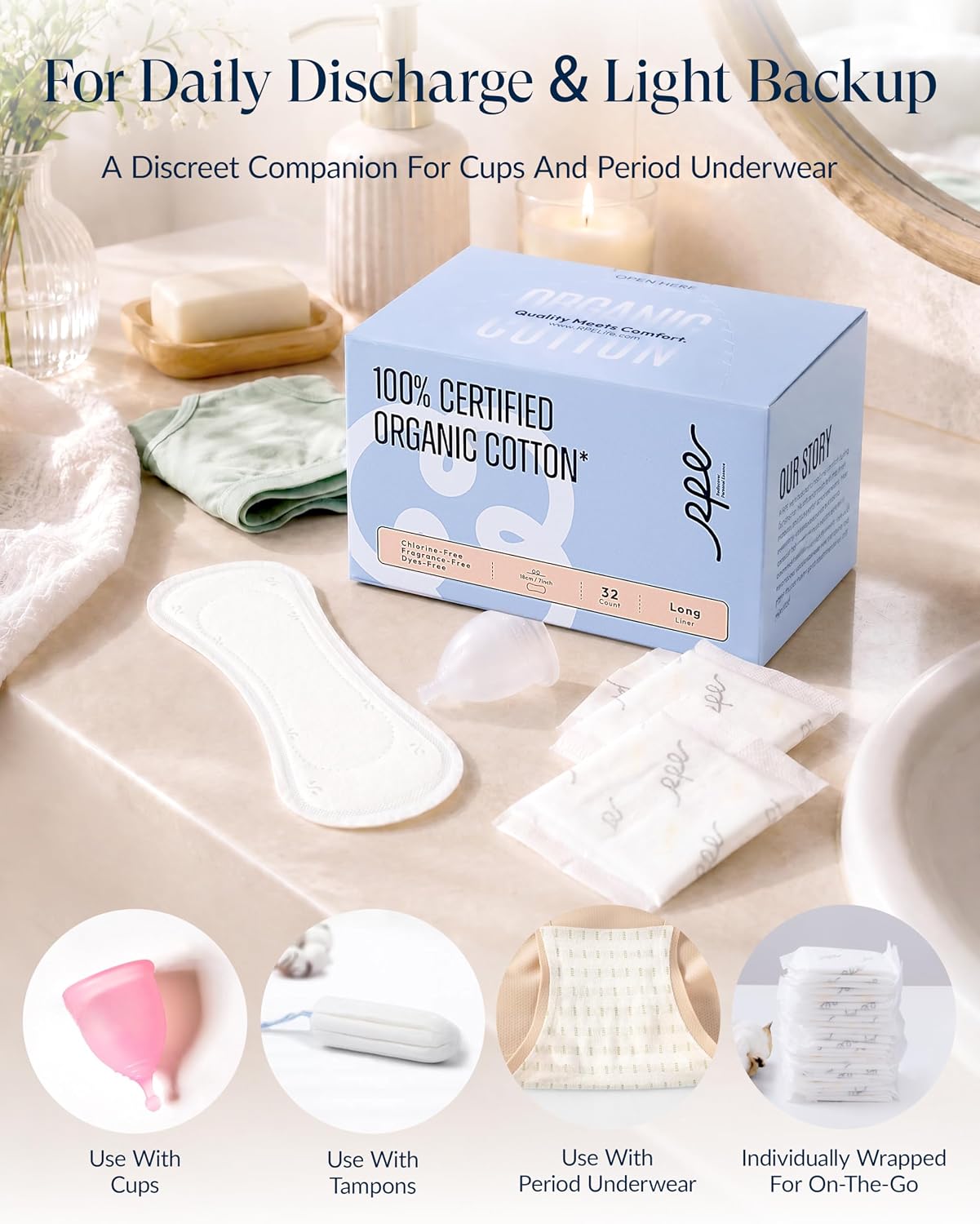 Thumbnail 5 de Rpe Life Organic Long Panty Liners, 96ct