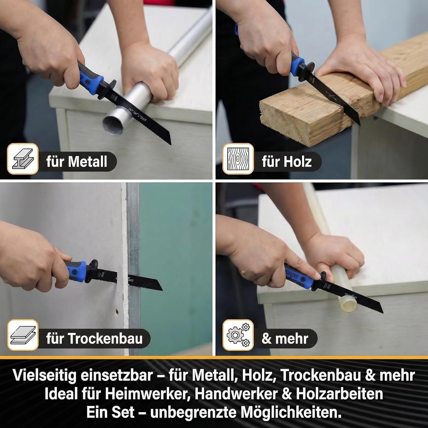 Thumbnail 6 de Magicbox 8-in-1 Metallsäge-Set Blau mit 8 austauschbaren Sägeblättern
