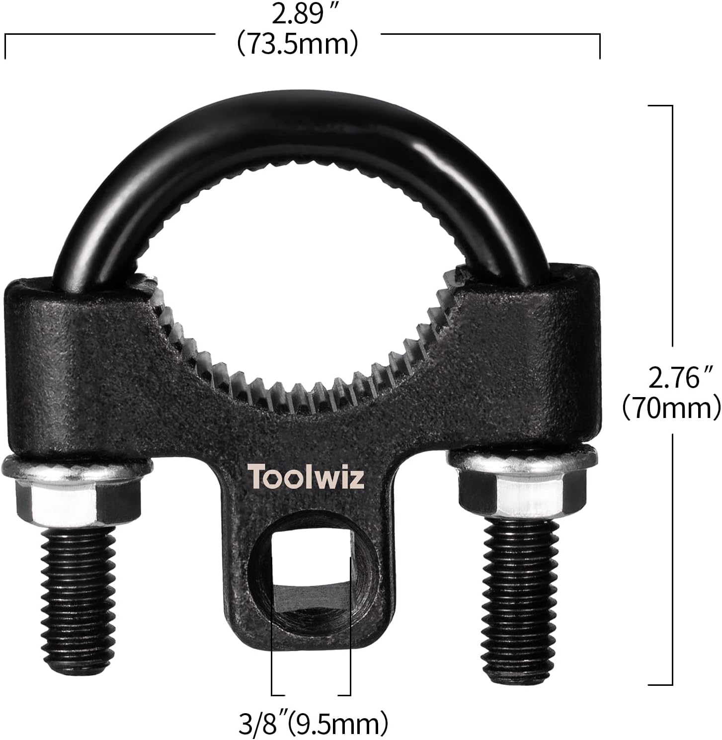Detalle de Toolwiz Inner Tie Rod Removal Tool – lågprofilverktyg för 27–42 mm, 3/8 tum