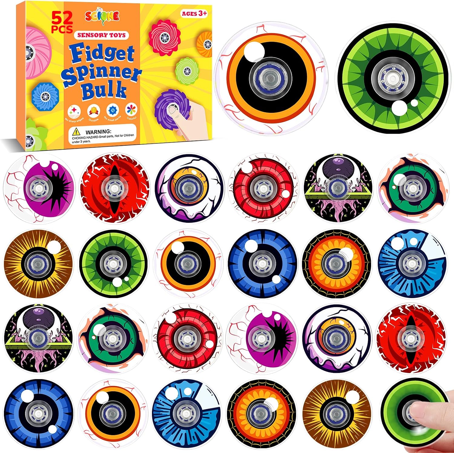 Detalle de Eyeball Fidget Spinners 52-Piece Set