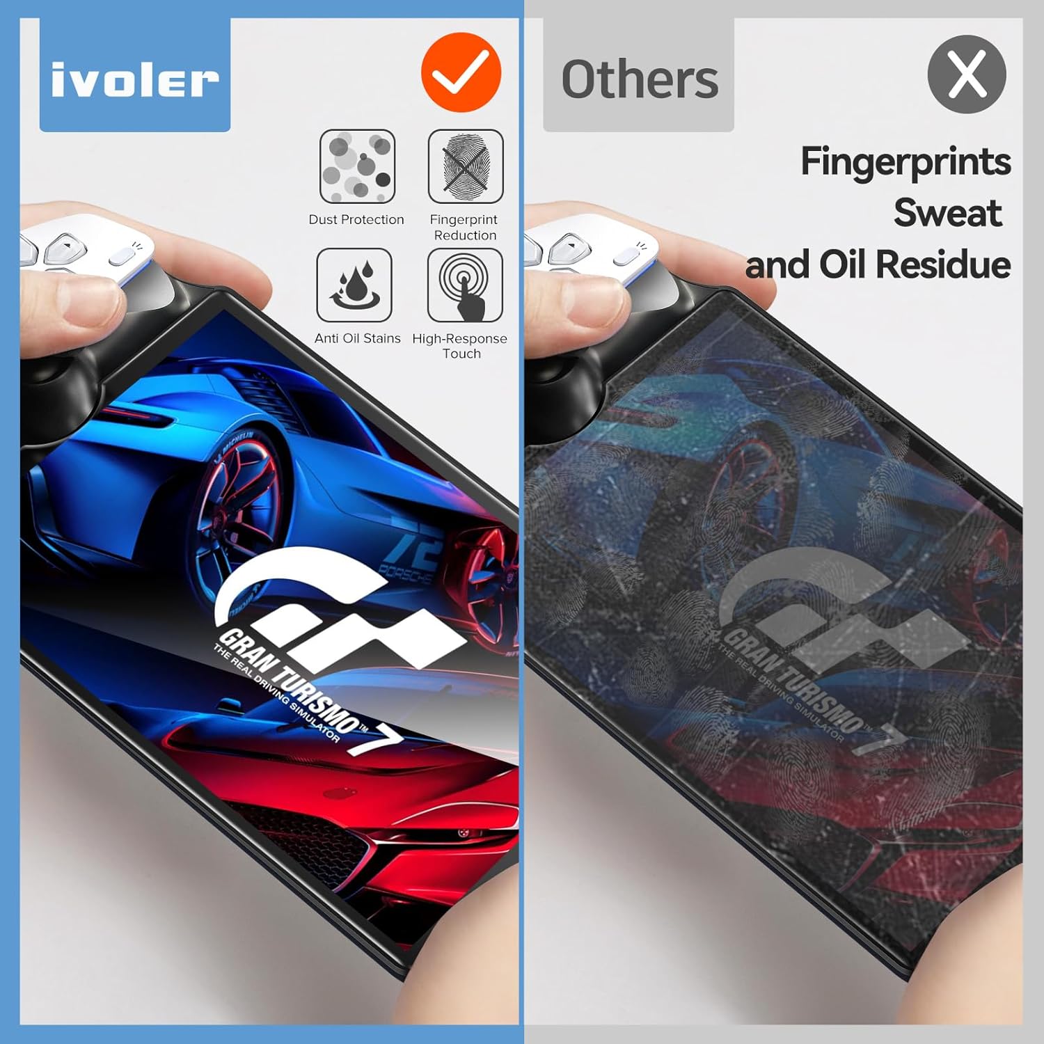 Thumbnail 6 de ivoler 2-Pack Tempered Glass Screen Protector for PlayStation Portal Remote Player 8.0" (2023) – Transparent HD Clear