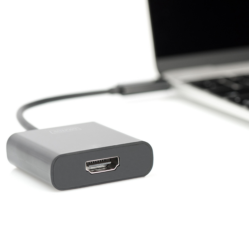 Detalle de Digitus Adaptador USB-C a HDMI 4K/30Hz (Negro) — versátil, compacto y para presentaciones