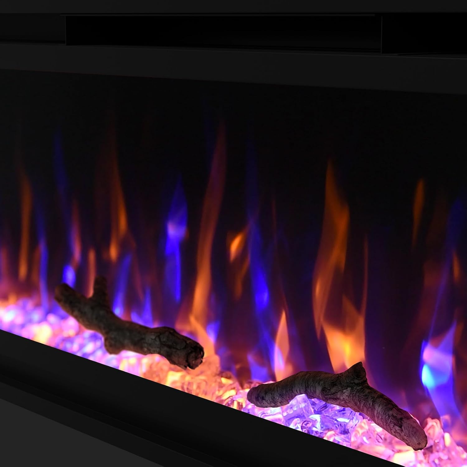 Detalle 2 de Feelcoo 60-Inch Electric Fireplace with 4.3-Inch Frame, Remote and Adjustable Flames