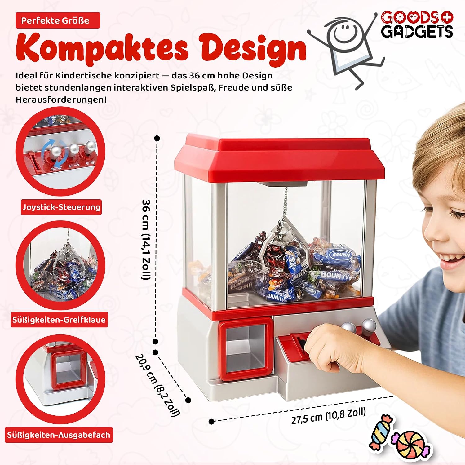 Thumbnail 4 de Candy Grabber Süßigkeitenautomat rot