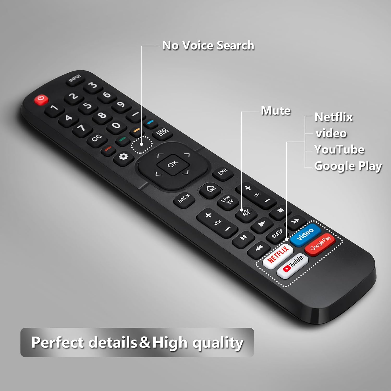 Detalle de for Hisense TV Remote Replacement EN2A27 — Fully Compatible with Hisense Smart TVs