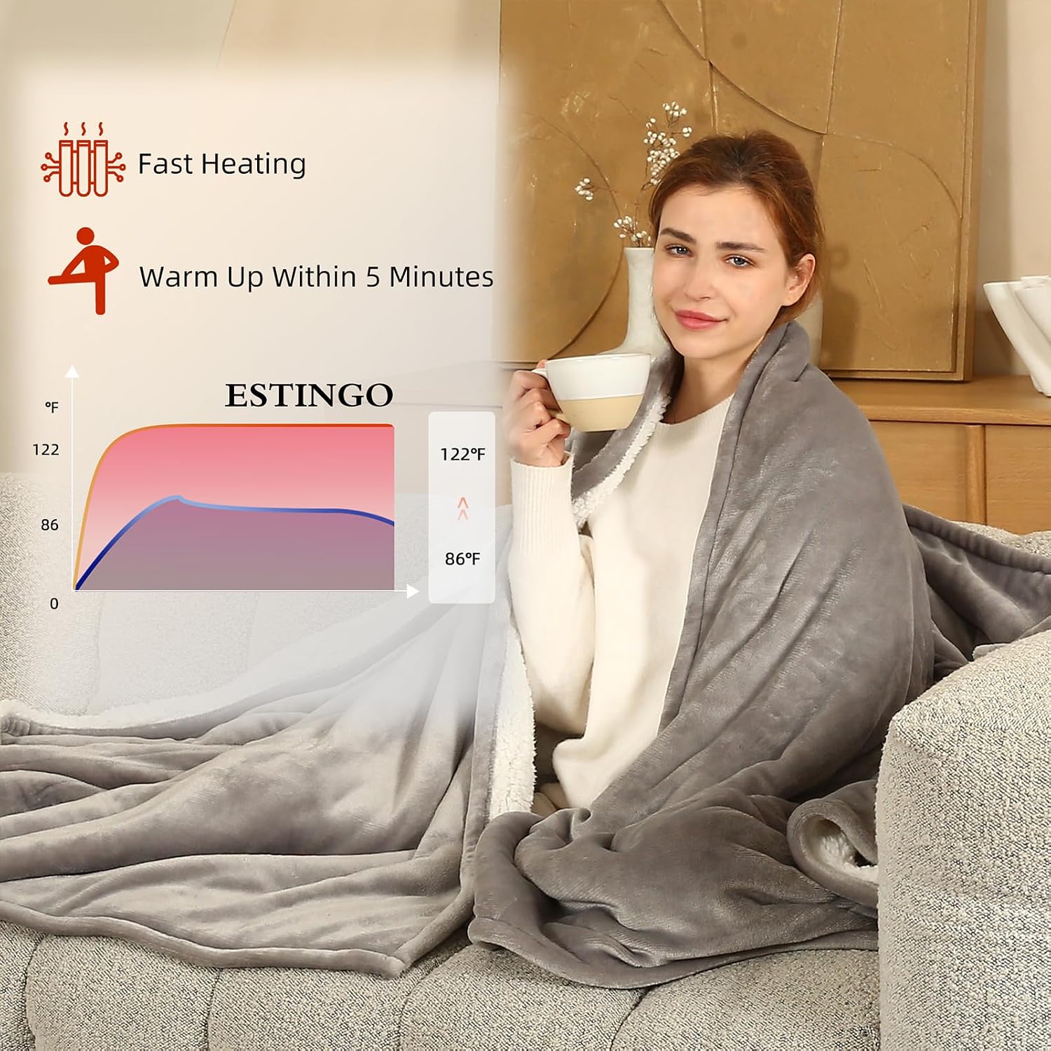 Thumbnail 5 de ESTINGO Electric Blanket 62"x84"