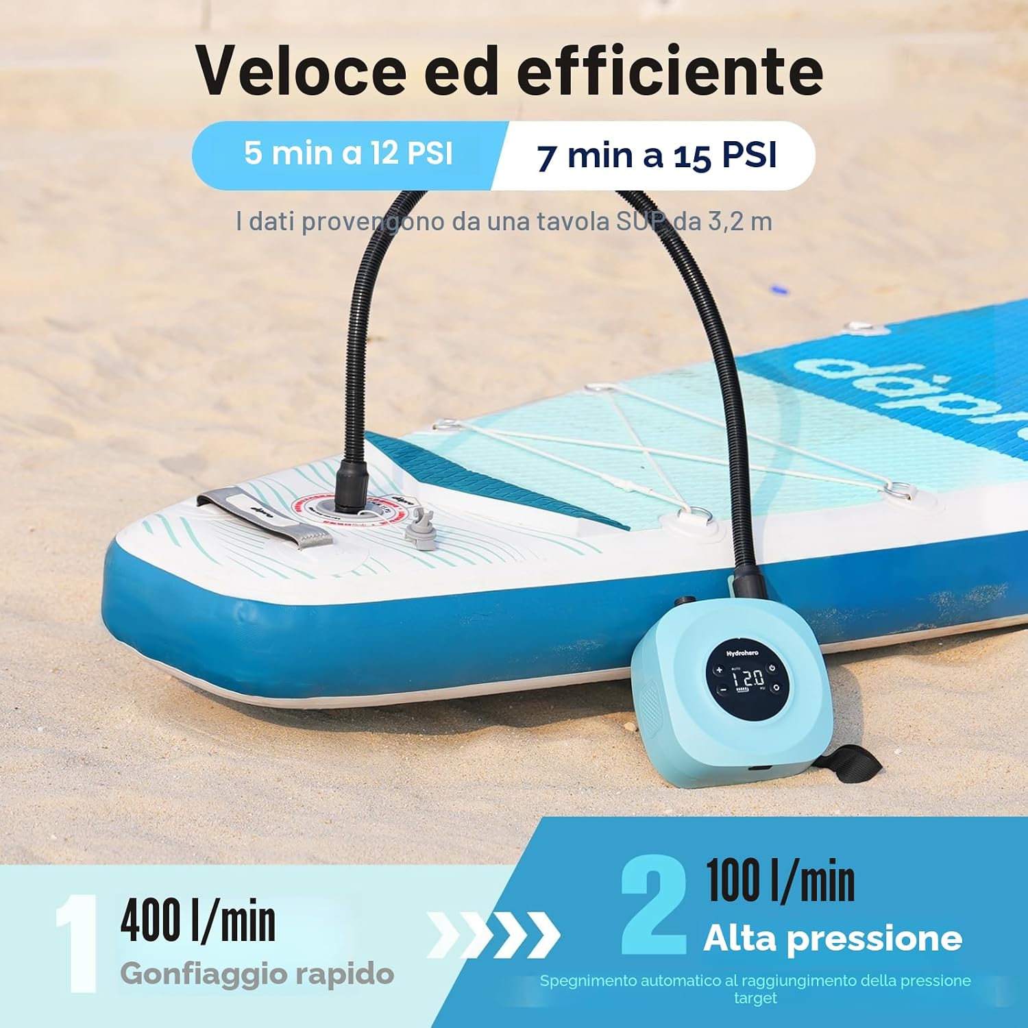 Detalle 2 de Hydrohero Pompa elettrica SUP 20 PSI