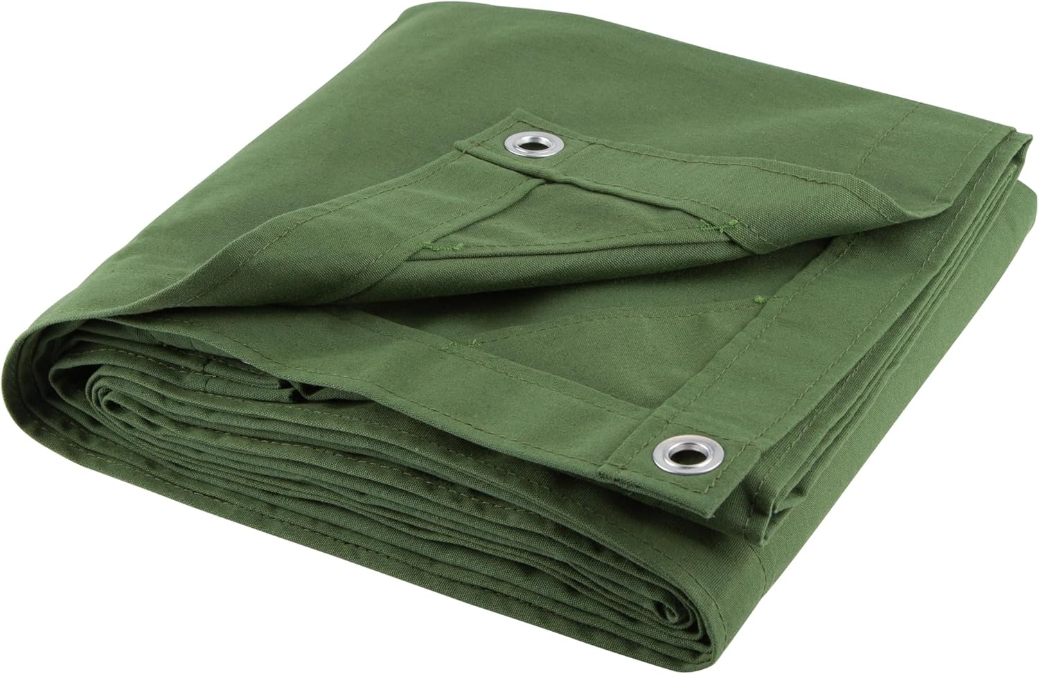 Thumbnail 5 de CARTMAN 6x8 Feet Green Canvas Tarp (2-Pack) with Rustproof Grommets