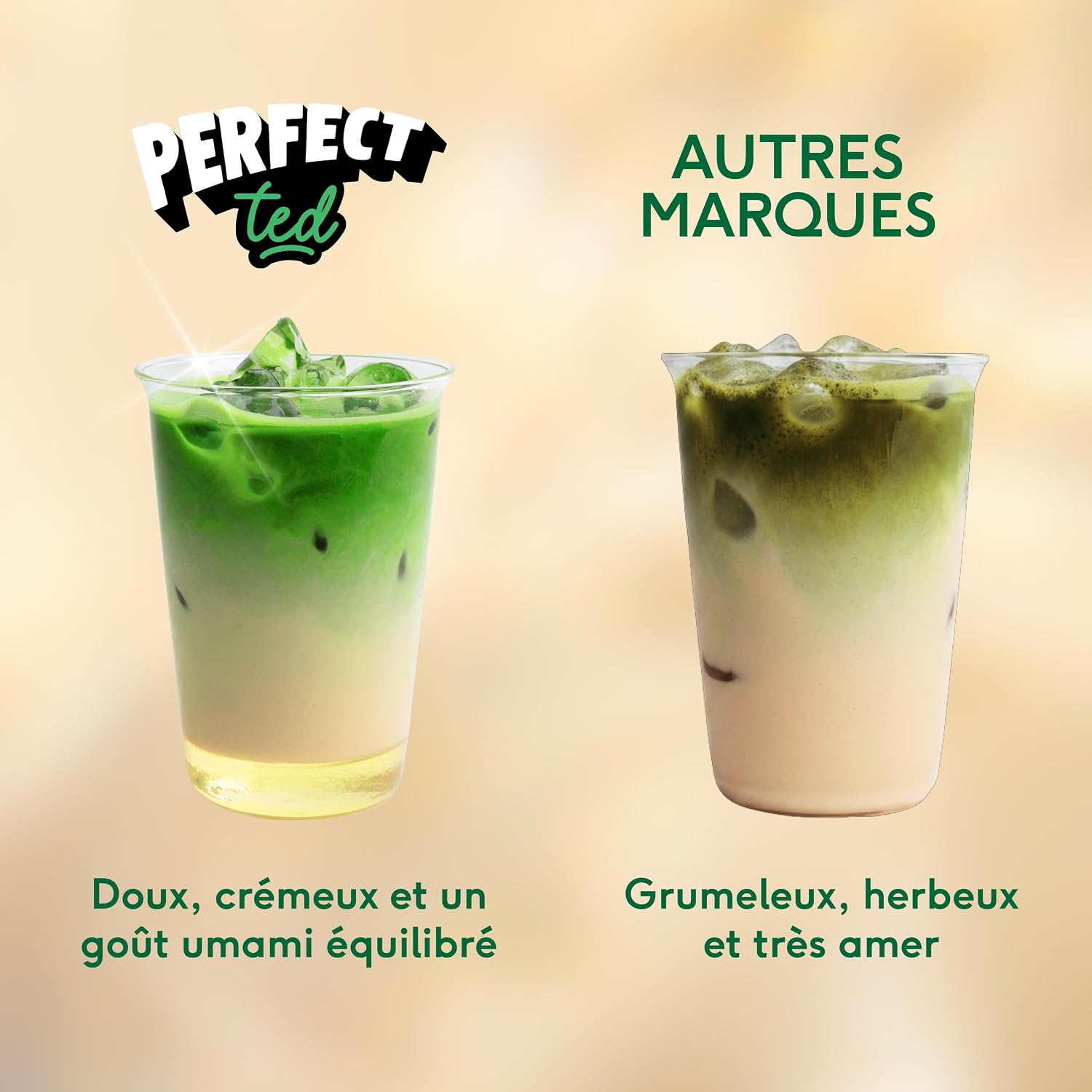 Detalle de PerfectTed Poudre de Matcha Vanille – Qualité cérémoniale, 75 g