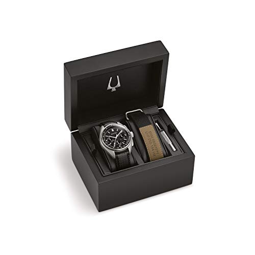 Thumbnail 6 de Bulova Lunar Pilot Pilota Lunare 96B251 – Orologio cronografo in acciaio e cinturino in pelle, nero