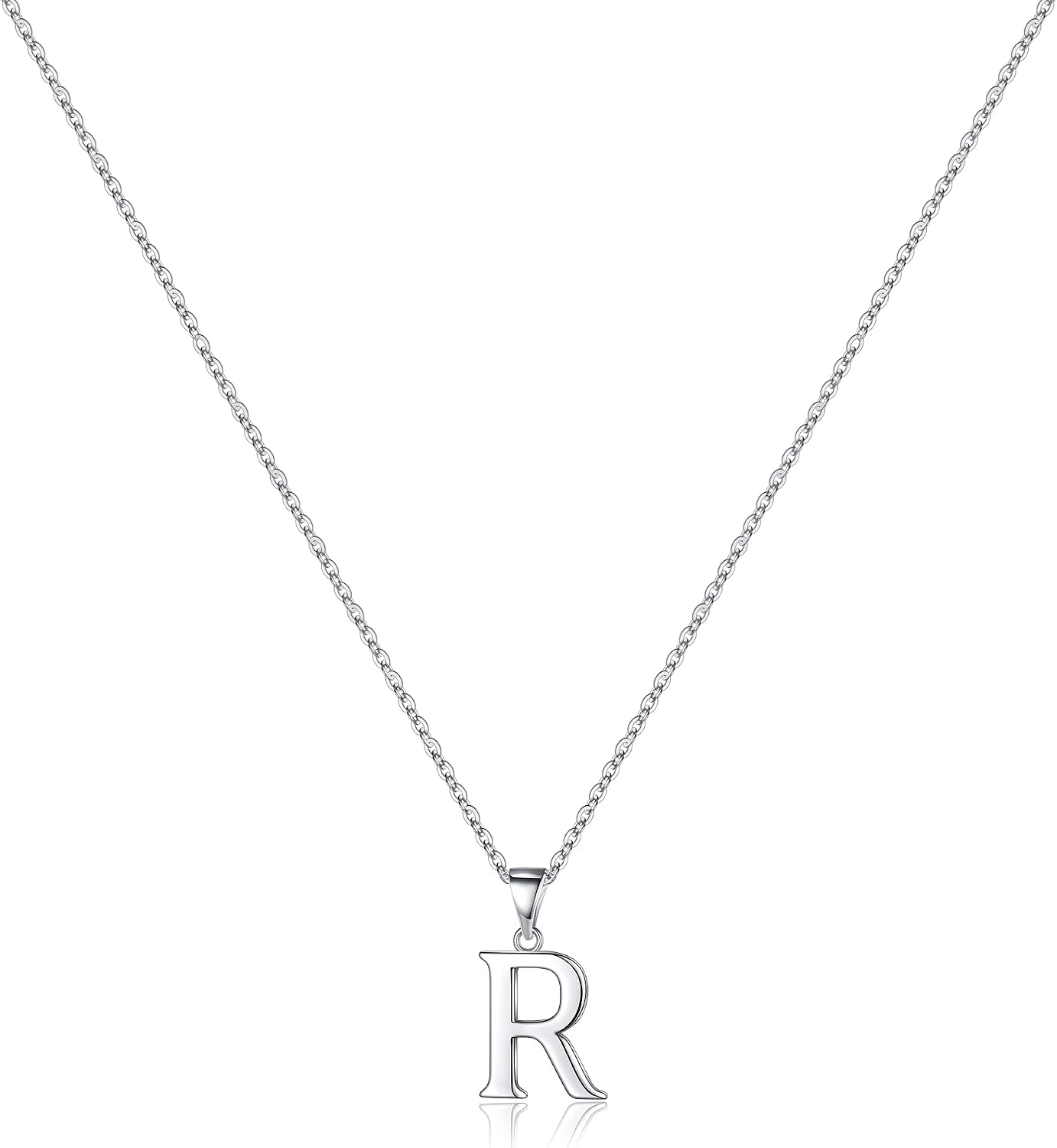 Detalle de TINGN S925 Collane con iniziale in Argento Sterling per Donne – Regalo perfetto per lei