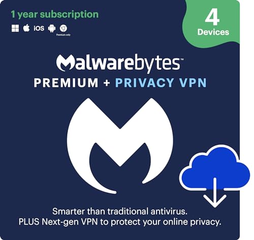 Imagen de Malwarebytes Premium + Privacy VPN for 4 Devices (12 Months) with Email Activation en OfertitasTOP
