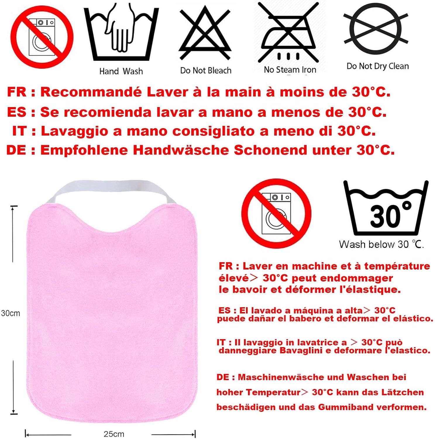 Thumbnail 6 de SLOSH lot de 5 bavoirs imperméables bébé 0-3 ans, élastiques lavables et grand format pour l’école