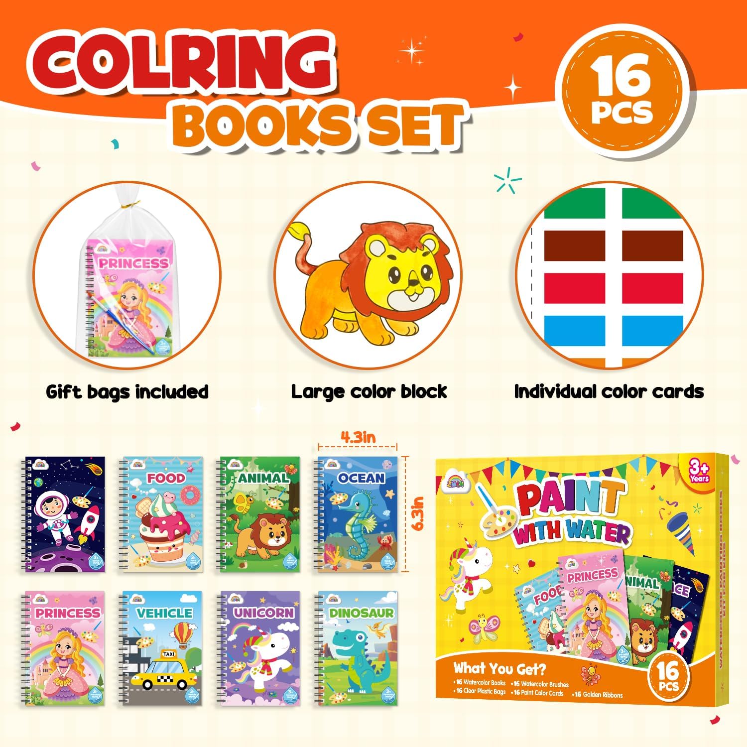 Thumbnail 2 de ZMLM Libri da colorare 16 mini libri ad acqua