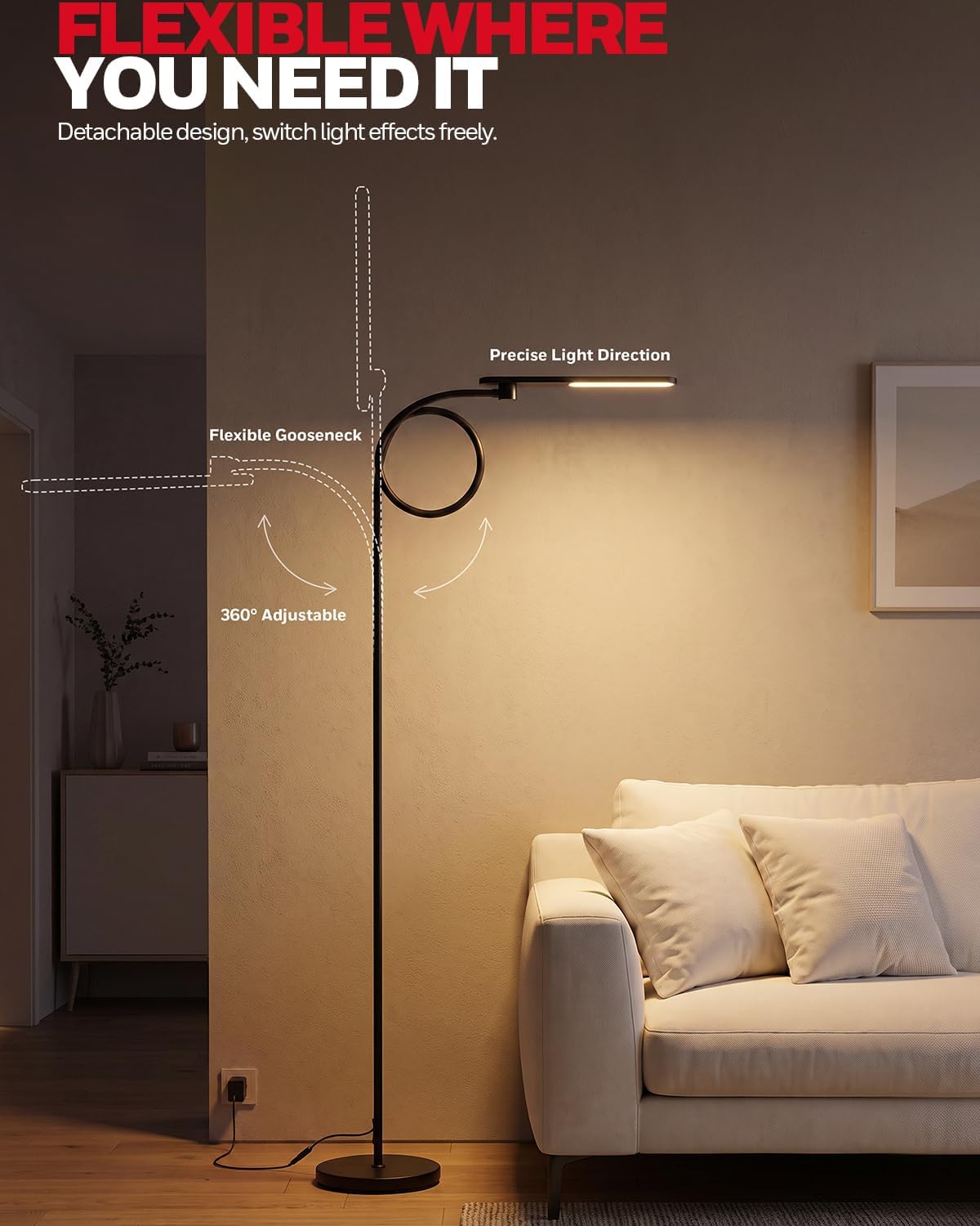 Thumbnail 5 de Honeywell LED Floor Lamp, 77-inch