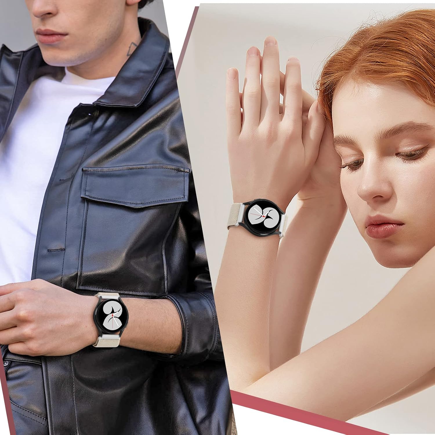 Detalle 2 de Elastic Nylon Strap 4-Pack (18–22mm) with Quick Release – Breathable, Lightweight Watch Straps