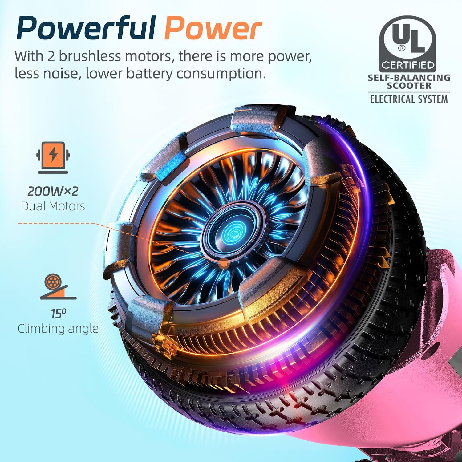 Detalle 2 de Hoverboard Gyropode électrique 6,5 pouces