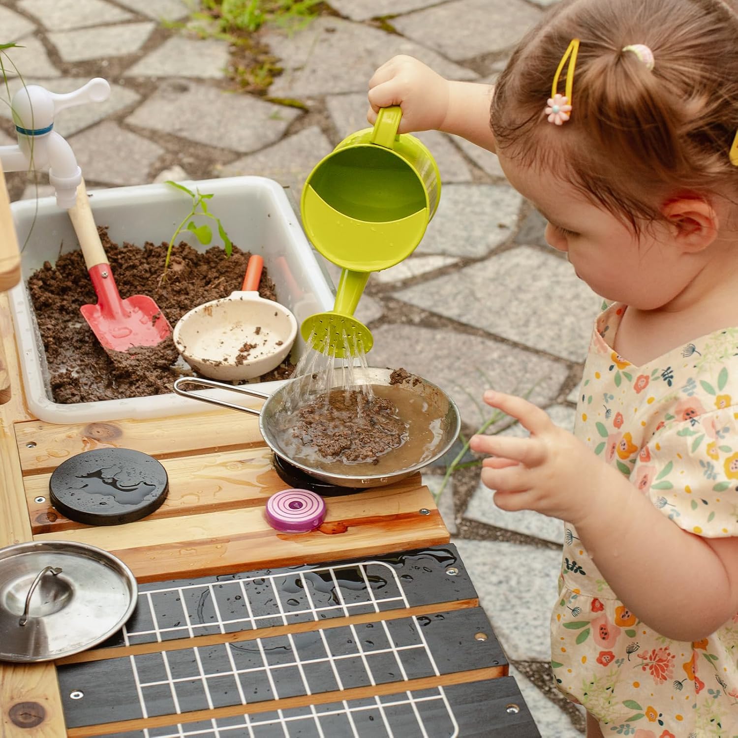 Thumbnail 6 de Outdoor-Matschküche aus Holz für Kinder