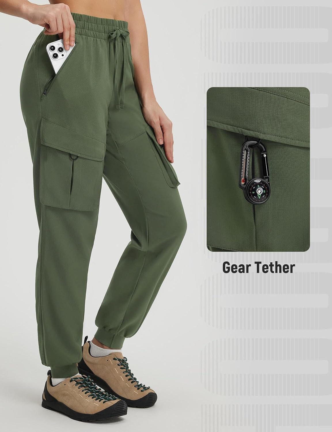 Thumbnail 6 de Baleaf Women's Ripstop Hiking Pants with 6 Pockets – Water Resistant, Lightweight Joggers