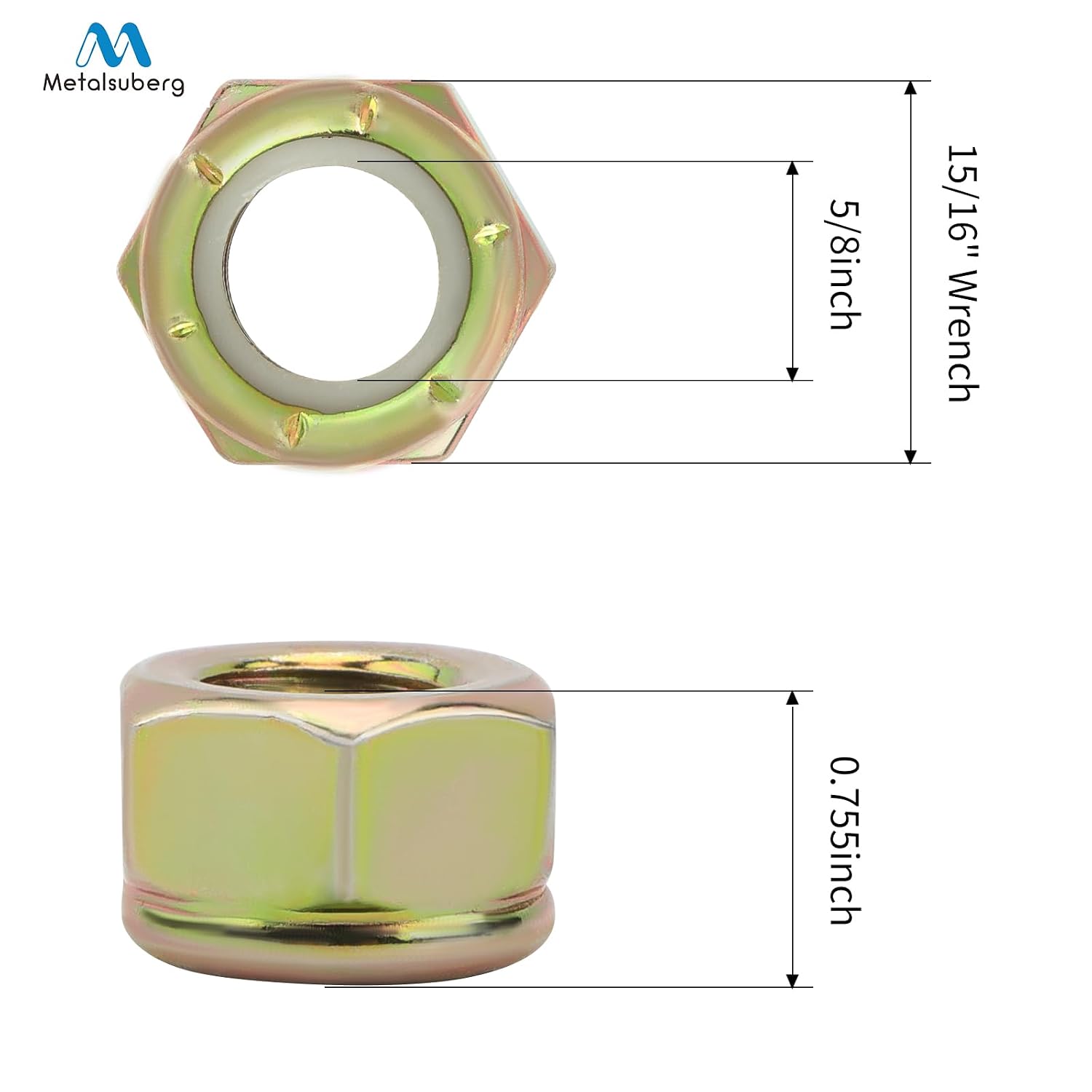 Thumbnail 1 de Metalsuberg Nylon Lock Nut 5/8"-11