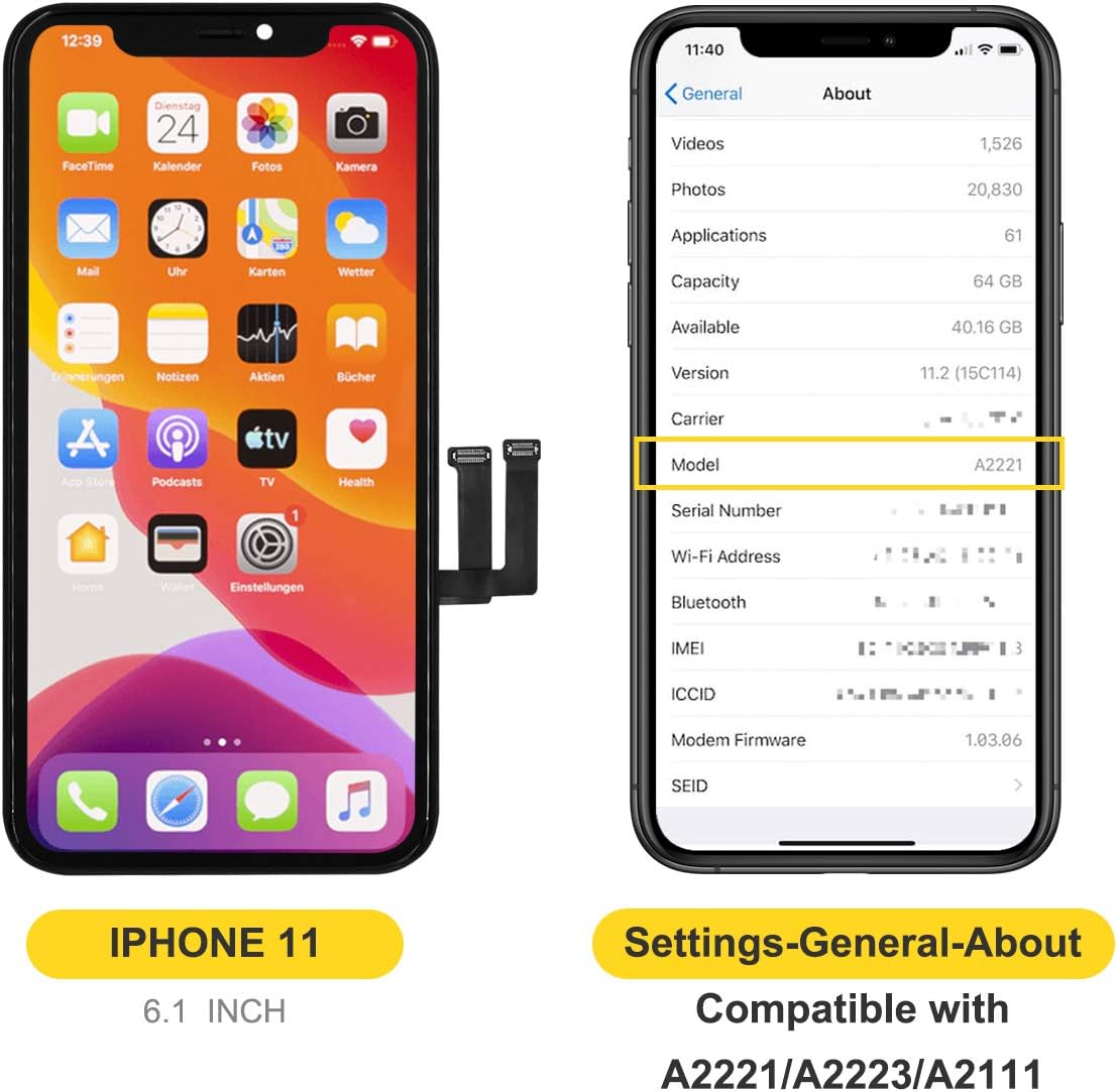 Detalle 2 de bokman iPhone 11 Pro Max LCD Screen Replacement — 6.5-inch Front Panel with Repair Tool Kit