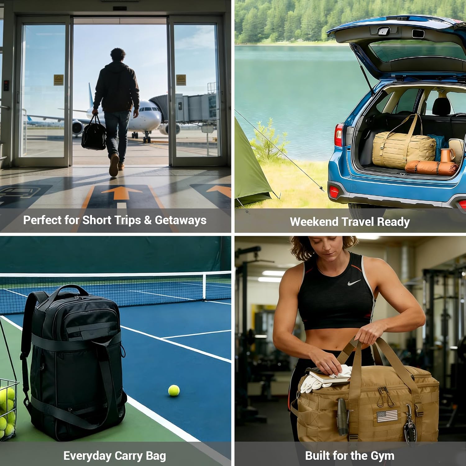 Thumbnail 5 de Tactical Gym Bag for Men 40L: 3-in-1 Duffle, Backpack and MOLLE Storage